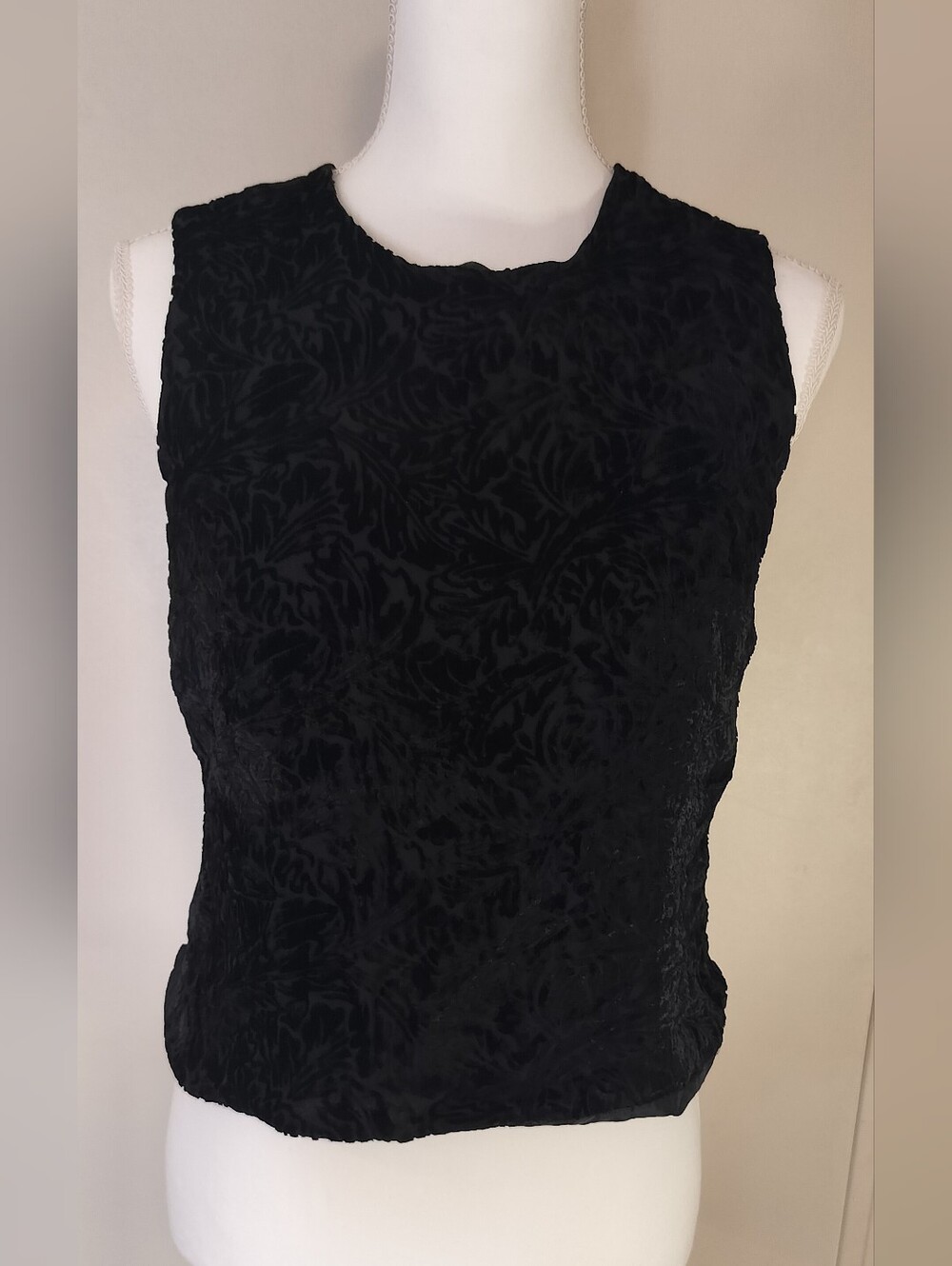 Merona Black Textured Velvet-Look Tank